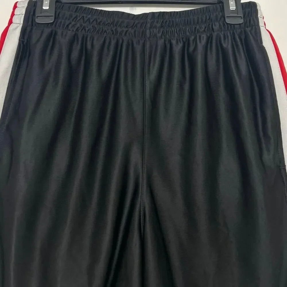 Vtg Y2K Starter Baggy Long Shiny Reversible Basketball Shorts Red Black Mesh M